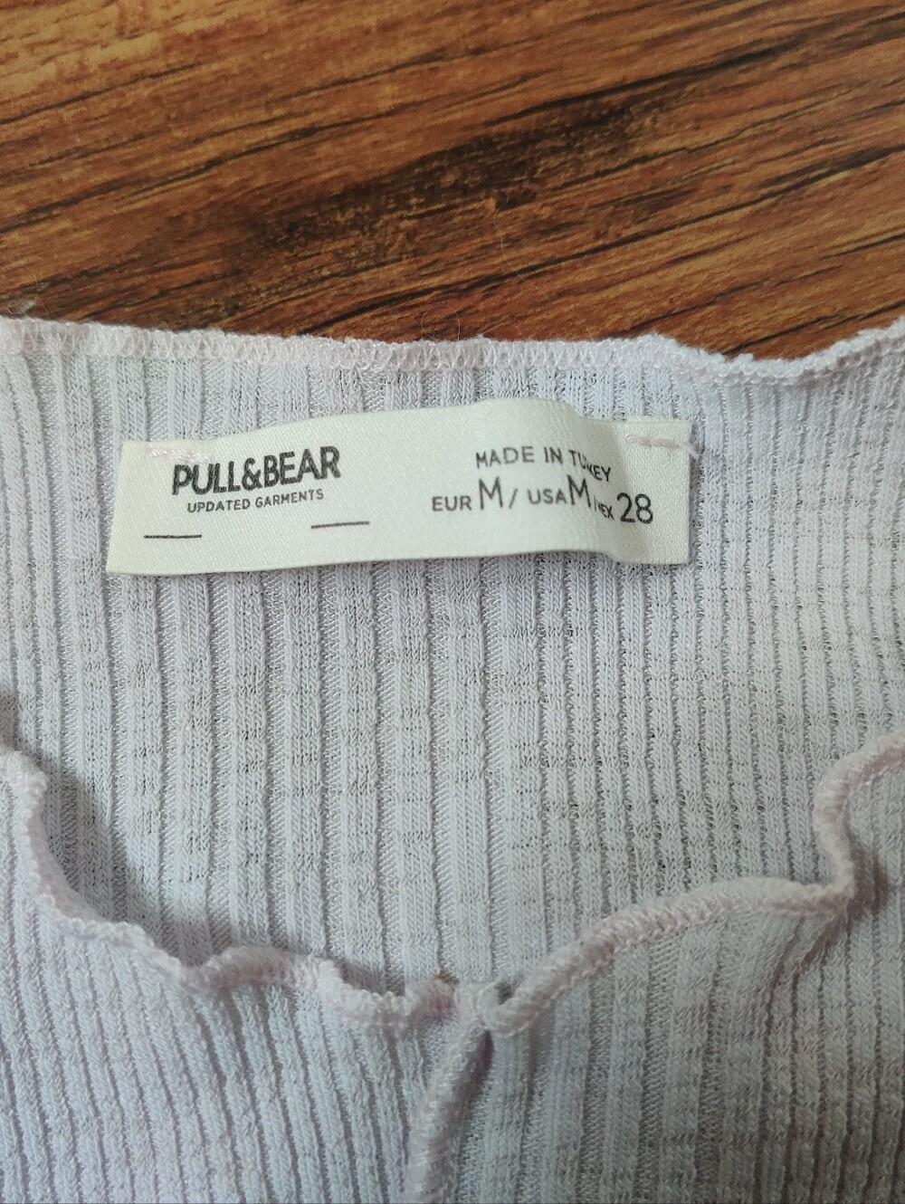 Light Pink Pull & Bear Ribbed Tabk - Picture 3 of 3